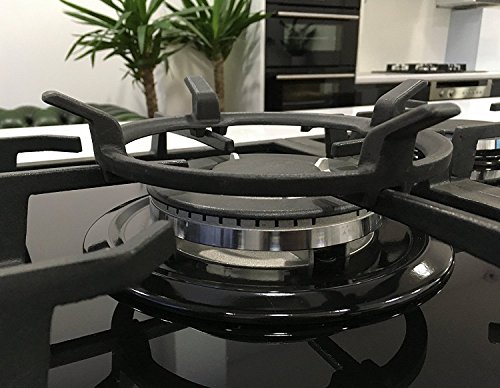 Millar - Soporte para wok de hierro fundido para cocinas de gas, color negro