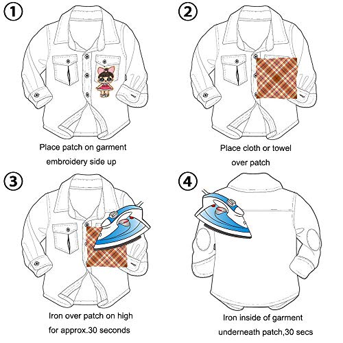 Mingjun - Lote de 10 parches con motivos de muñecas sonrientes, con detalles bordados, se pueden coser o pegar con la plancha, ideales para manualidades, ropas, zapatos o gorras