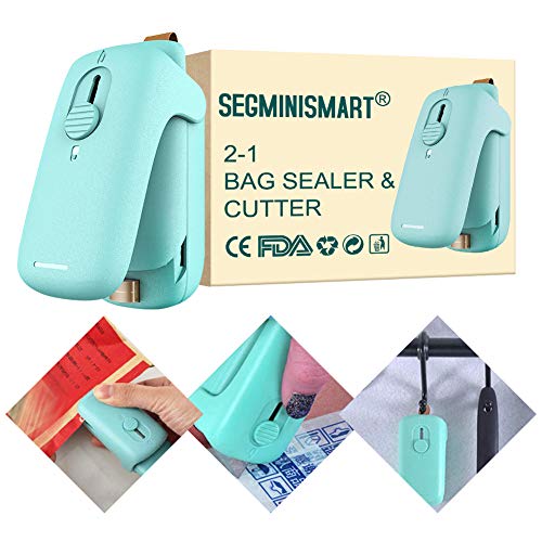 Mini Bag Sealer, Máquina de Sellado en Caliente portátil, Heat Sealer Machine, 2 in 1 Small Mini Portable Heat Sealer (Batería no incluida)