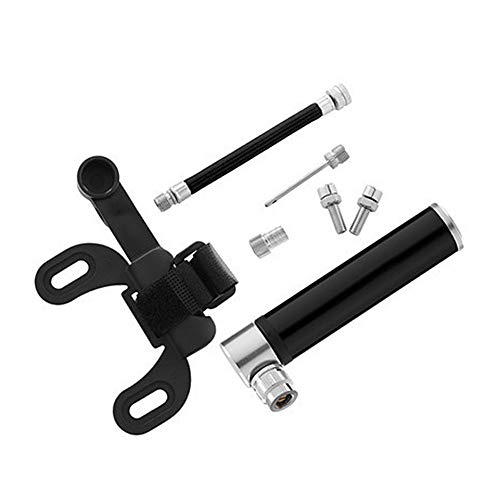 Mini Bomba de Rueda de Bicicleta de Bolsillo portátil de la Bomba para inflar Bicicletas de Mano portátil se aloja para Presta Schrader Válvula Negro 1Ponga