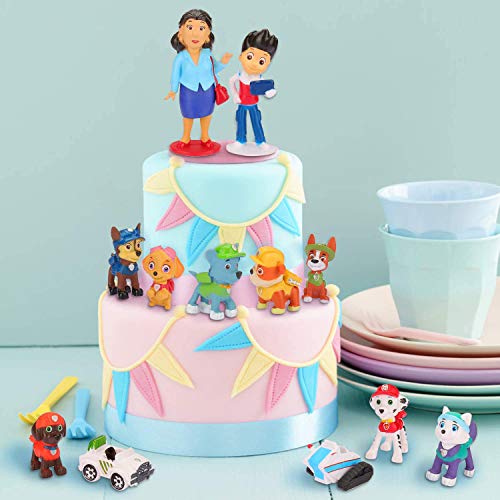 Mini Cake Topper, Patrol Cake Topper, Paw Patrol Set, Mini Juguetes Baby para Pasteles, Fiesta de Cumpleaños DIY Decoración Suministros de la Fiesta de Cumpleaños de los Niños(12 Piezas)