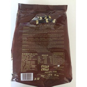 Mini chocolatinas de cacao 72% Antiu Xixona bolsa de 1 Kg.