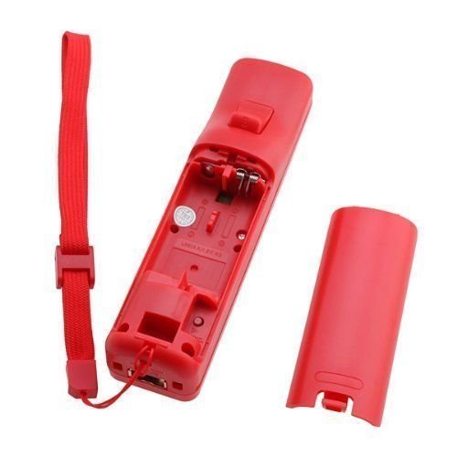 mini kitty 2 en 1 Mando Plus con Motion Plus y Nunchunk para Nintendo Wii + Funda de Silicona - Rojo