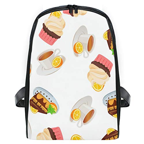 Mini Mochila Daypack Tea Cake Mochila Naranja Bolsa Ligera para Niñas Niños