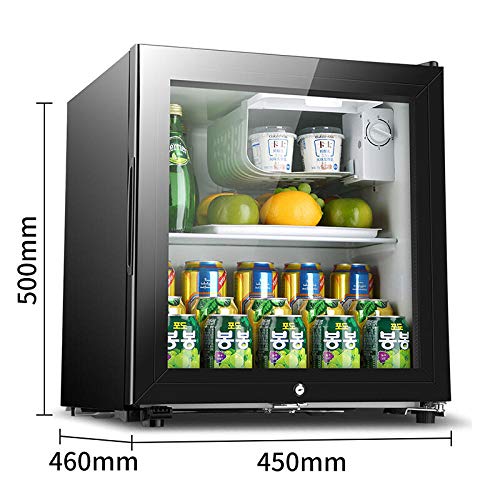 Mini Refrigerador Mini Nevera Refrigerador 50L Hogar Barra De Hielo Puerta Única Hotel Temperatura Constante Pequeño Vidrio Templado Electrónico Vitrina