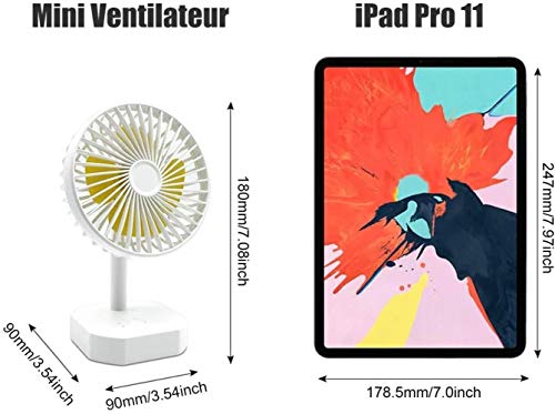 Mini USB ventilador pequeño ventilador portátil potente y silencioso Casa Oficina dormitorio compartido Cocina Biblioteca ventilador de la mano / del pie o del ventilador recorrido que acampa del coch