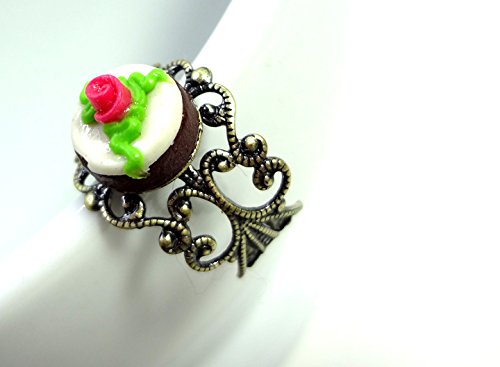 Miniature - Anillo redondo para tartas, diseño de chocolate con rosas