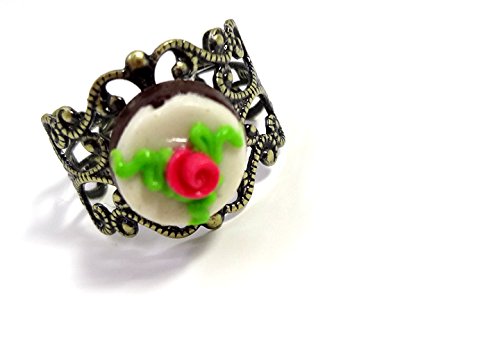 Miniature - Anillo redondo para tartas, diseño de chocolate con rosas