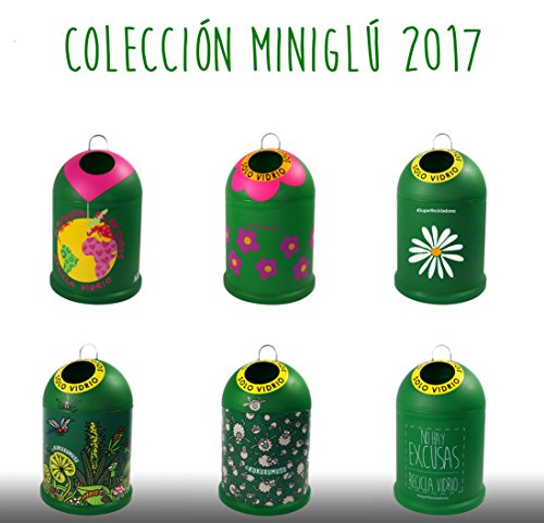 Miniglu Mini, Contenedor para Reciclaje de Vidrio, 45 x 29 x 29 cm, Verde