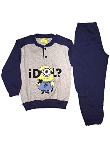 Minions Pijama Niño Idol ? Movie Gru, mi villano favorito Algodón Interlock *22435 gris 6 años