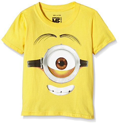 Minions Stuart Face Top, Amarillo, 3-4 Años para Niños