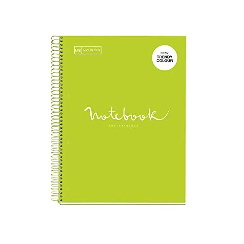 Miquelrius - Pack 3 Cuadernos A4 Cuadriculados Emotions - Espiral Microperforado, Cubierta de Cartón Forrado, Tamaño 210 x 297 mm, 4 taladros, 80 Hojas de 90 g, Cuadrícula de 5x5 m, Intensos