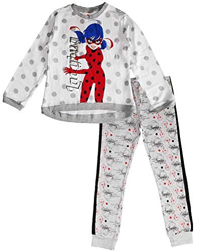 Miraculous Ladybug Girls - Pijama De Algodón (8 años, Gris)