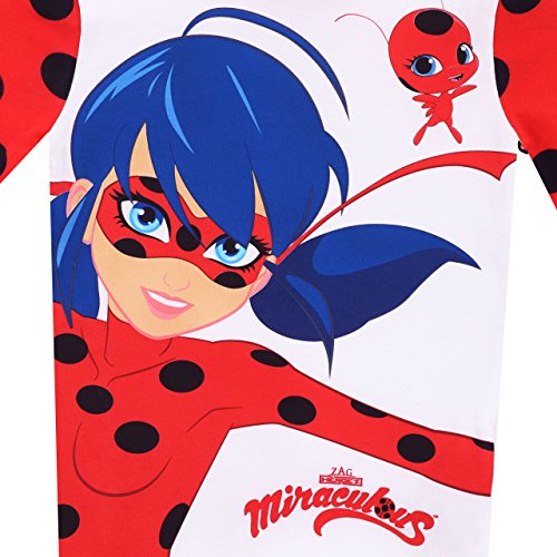 Miraculous Ladybug - Pijama para niñas Ladybug - Ajuste Ceñido - 8-9 Años