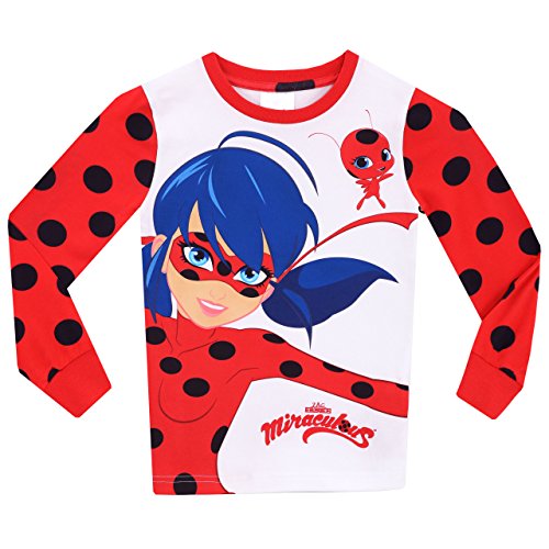 Miraculous Ladybug - Pijama para niñas Ladybug - Ajuste Ceñido - 8-9 Años