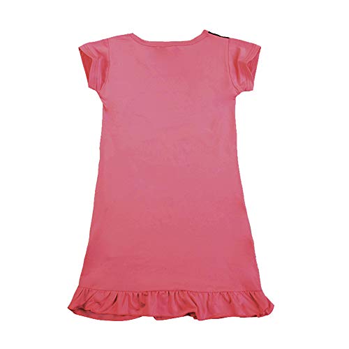 Miraculous Ladybug Vestido Vestido de impresión Popular Vestido Largo de Manga Larga con Cuello Redondo Vestido de Camiseta niña (Color : Rosy, Size : 110)