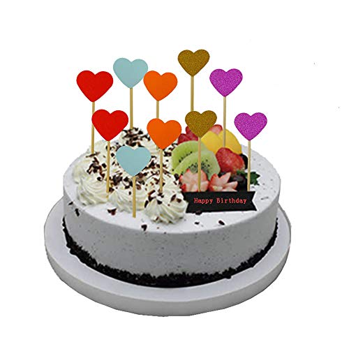 Mirrwin Pastel de Purpurina Decorar Toppers Baby Shower Party Favor Suministros Sombreros de Fiesta de Cumpleaños Sombrero de Cono de Papel con Pompones Decoración y Suministros para Fiestas Banner