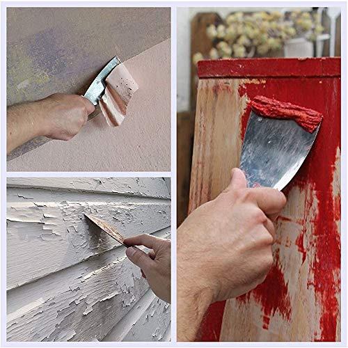 Mirrwin Raspadores de Pared Un Conjunto de Herramientas para Quitar Pintura Conjunto de Espátula de Pintura al Oleo de Diferentes Tamaños para Calcomanías Papel Pintado Hornear Pared y Automóvil 4 PCS