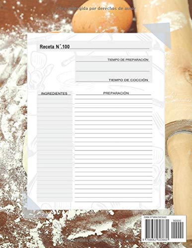 Mis Recetas Favoritas: Libro para escribir recetas, XXL 120 platos, cubierta A4, regalo del día de la mujer, regalo del dia de la madre, Regalo para ... Cuaderno para apuntar recetas, recetario