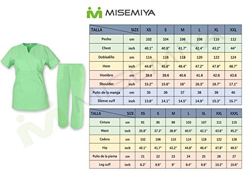 MISEMIYA 70911 Camisa de Sanitario, Blanco (Blanco 2), (Tamaño del Fabricante:XL) para Mujer