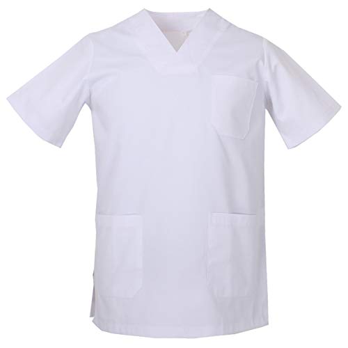 MISEMIYA - Casaca Unisex MÉDICO Enfermera Uniforme Limpieza Laboral ESTÉTICA Dentista Veterinaria Sanitario HOSTELERÍA - Ref.817 - XS, Blanco