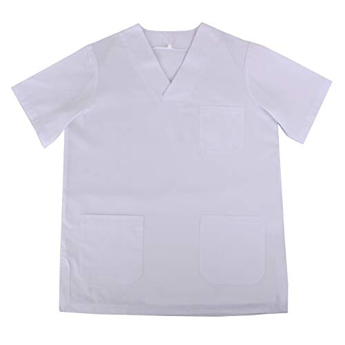 MISEMIYA - Casaca Unisex MÉDICO Enfermera Uniforme Limpieza Laboral ESTÉTICA Dentista Veterinaria Sanitario HOSTELERÍA - Ref.817 - XS, Blanco