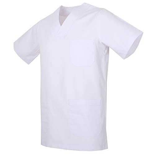 MISEMIYA - Casaca Unisex MÉDICO Enfermera Uniforme Limpieza Laboral ESTÉTICA Dentista Veterinaria Sanitario HOSTELERÍA - Ref.817 - XS, Blanco