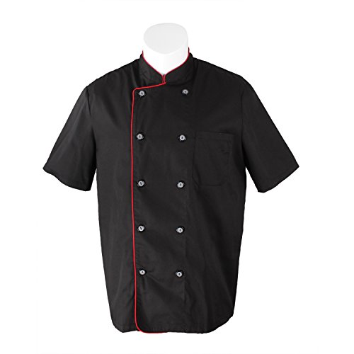 MISEMIYA - Chaquetas Chef Cocinero con BOTÓN REFORMADO MARMINTÓN SOLLASTRE GUISANDERO ADOBADOR Salsero - Ref.8421B - XXXL, Negro