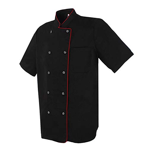 MISEMIYA - Chaquetas Chef Cocinero con BOTÓN REFORMADO MARMINTÓN SOLLASTRE GUISANDERO ADOBADOR Salsero - Ref.8421B - XXXL, Negro