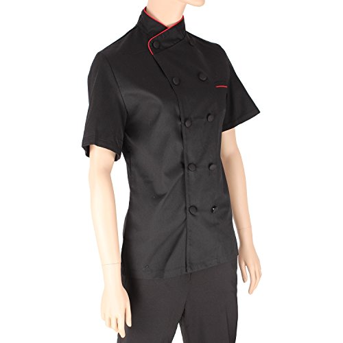 MISEMIYA - Chaquetas Chef Uniforme COCINERA MARMINTÓN SOLLASTRE GUISANDERO ADOBADOR Salsero- Ref.8441 - XL, Negro