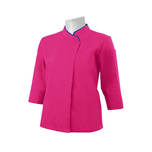 MISEMIYA - Chaquetas Uniformes Chef COCINERA Bar Restaurante HOSTELERÍA Mangas LARGAS - Ref.703 - Large, Fucsia