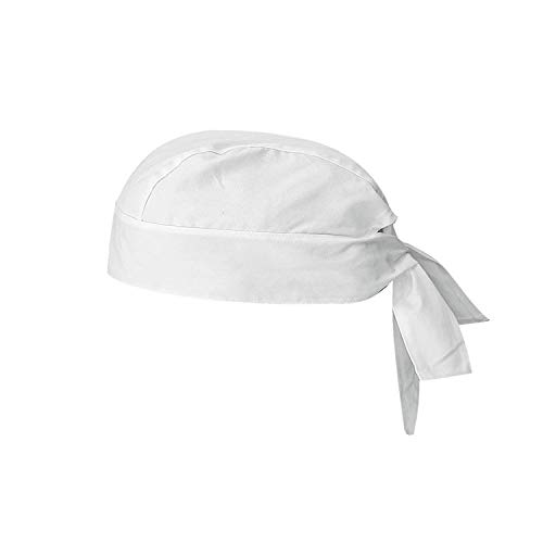 MISEMIYA - GORRO BANDANA GORRO CHEF BANDANA GORRO COCINERO GORRO CAMARERO GORRO CARNICERO - Ref.926 - Blanco, Pack* 1 Pcs