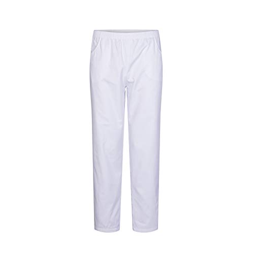 MISEMIYA - PANTALÓN Sanitarios Unisex Cintura ELÁSTICA Uniforme Laboral MÉDICO Enfermera Limpieza Veterinaria SANIDAD HOSTELERÍA- Ref.8312 - S, Blanco