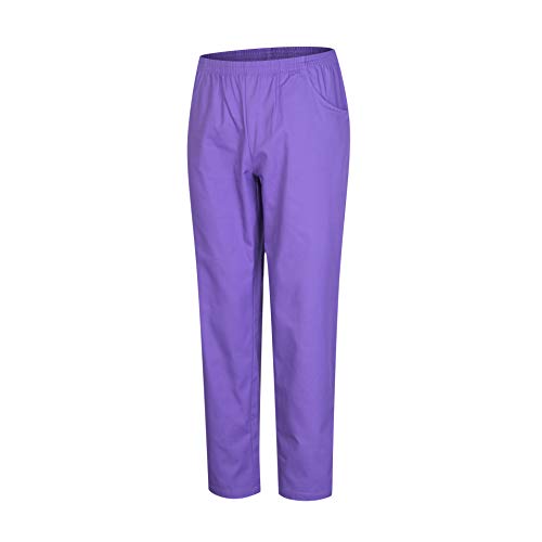 MISEMIYA - PANTALÓN Sanitarios Unisex Cintura ELÁSTICA Uniforme Laboral MÉDICO Enfermera Limpieza Veterinaria SANIDAD HOSTELERÍA- Ref.8312 - XS, Lila