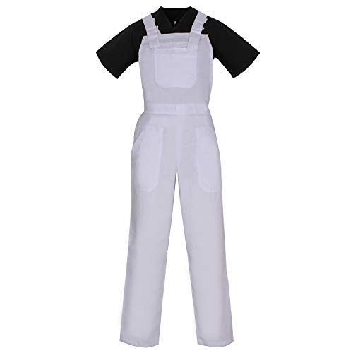 MISEMIYA - Peto con Tirantes Uniformes Laboratorios Mono Uniformes Mono DE Trabajo - Ref.879-38, Blanco