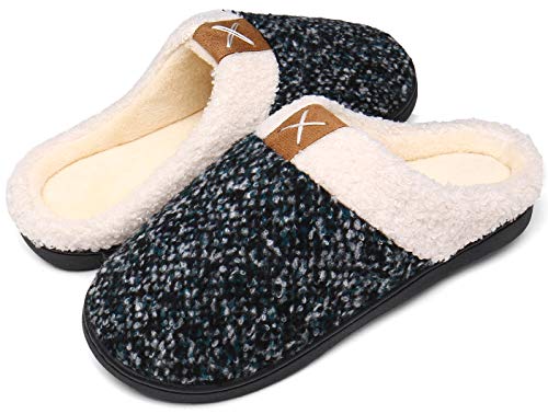 Mishansha Zapatillas Invierno Mujer Casa Zapatos Memory Foam Pantuflas Casa Cómodas Suave Slippers Suela de Goma,Turquesa,36/37