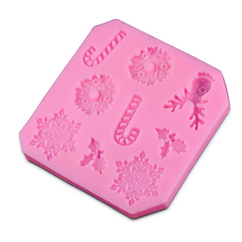 MISITE de Copo de Nieve Silicona Fondant Pastel Sugarcraft repostería Decorar Mould # 088