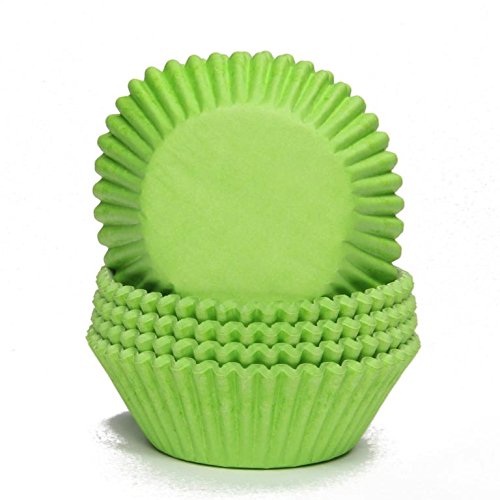 Miss Bakery's House® - Moldes para magdalenas - papel - estándar - Ø 50 mm x 30 mm - verde - 75 piezas