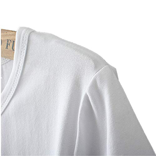 Miwaimao - Camiseta de manga corta para hombre, diseño de yema de huevo suelto, cuello redondo, cómodo elástico y transpirable