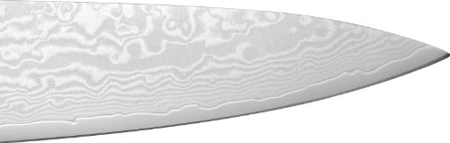 MIYABI Santoku 600D- Cuchillo con Hojas Cryodur, Acero CMV60, diseño adamascado, 64 Capas, 180 mm