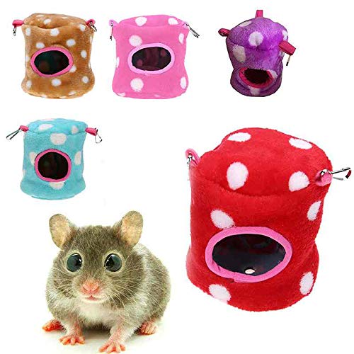 MLXZXQT Franela Hamster House Hamster Squirrel Silver Gold Bear Winter Nest Colgante Cama Casa Hamaca para Hurón Rata Rata XS