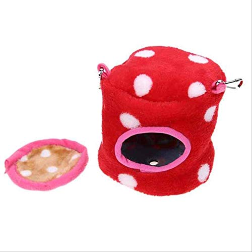 MLXZXQT Franela Hamster House Hamster Squirrel Silver Gold Bear Winter Nest Colgante Cama Casa Hamaca para Hurón Rata Rata XS