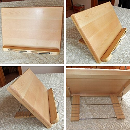 MMBOX Atril de madera para libro, para lectura, soporte para libro de recetas, libro de cocina