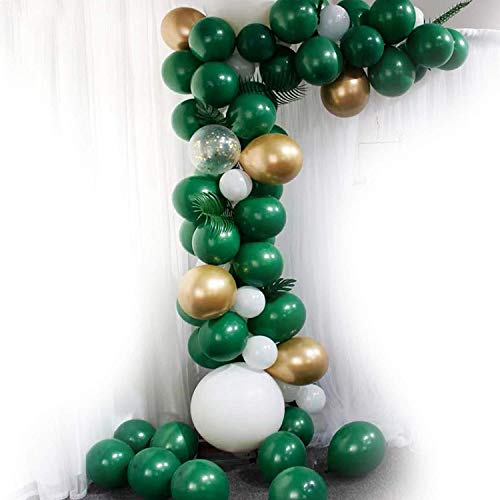 MMTX Selva Dinosaurio Globos Fiesta de cumpleaños decoracion Chico, Birthday Bandera con Hojas de palma Verde Oro Globos Mono Globo para Niños Cumpleaños Festival Party Shower Decoración