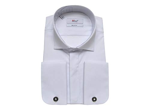 MMUGA Galahemd - Cuello con gemelos (corte ajustado) Blanco XXXL