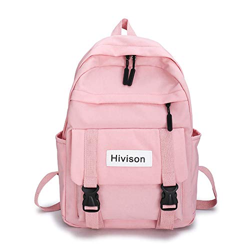 MNBVCX Mochila De Color Sólido Estilo Campus Mochila para Estudiantes Bolsa De Viaje De Ocio Multifuncional Bolsa para Computadora Portátil De Gran Capacidad