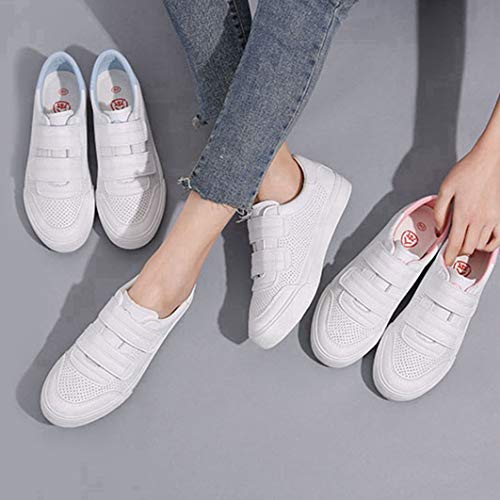 Mocasines Ocasionales de Las Mujeres Primavera Verano Pisos sólidos Zapatos Blancos Resbalón en los Zapatos Bajos Mujer Transpirable Low Top Zapatillas de Deporte