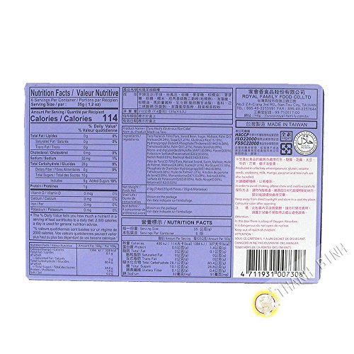 Mochi Dulce Japonés Sabor Taro - Royal Family 6 Piezas (210g.)