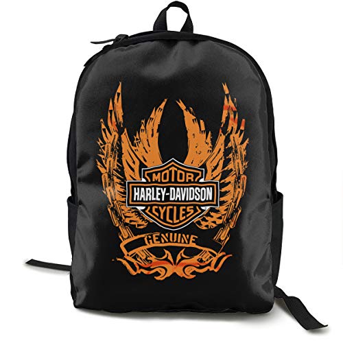 Mochila clásica de Harley Davidson con diseño clásico de la serie N / A de Harley Davidson, color negro