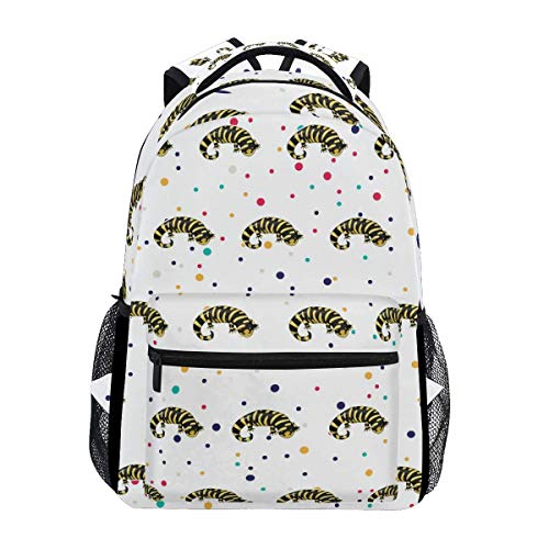 Mochila con Estilo Salamandra Tigre Mochila- Bolsas Ligeras de Viaje para la Escuela universitaria 16 X 11.5 X 8 Pulgadas